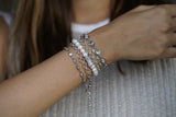 Oceanic Silver Pearl Wrap Bracelet