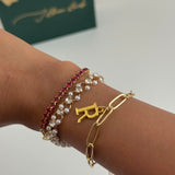 Golden Scarlet Bracelet Stack - Set of 3