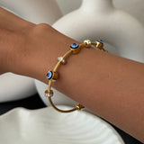 Evil Eye Cuff with Magnetic Closure