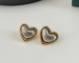 Vintage Heart Studs