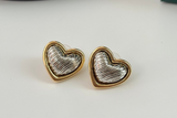 Vintage Heart Studs