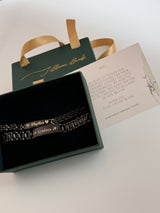 Personalised Name Link Chain Bracelet - Couple Set with gift box and note