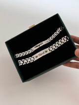 Personalised Name Link Chain Bracelet - Couple Set with gift box and note