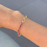 paperclip ruby tennis bracelet