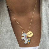 Kids Unicorn Name Necklace