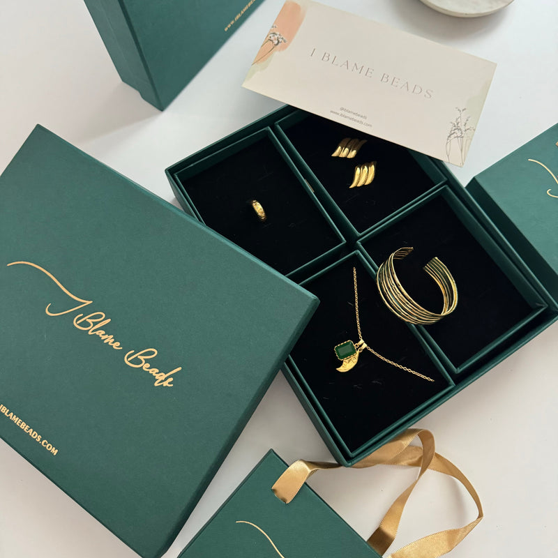 Curated Luxury Jewellery Box/Hamper Set of 5 box/ hamper - Bestseller Edit - 4 jewellery pieces per box/hamper