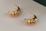 Gold Croissant Earrings