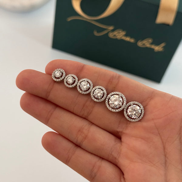 Silver Halo Studs