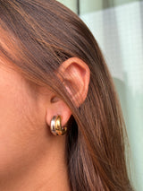 Dual Tone Small Bold Hoops