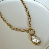 Irregular Pearl Chain Necklace