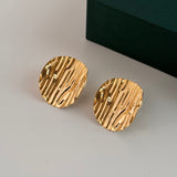 Gold Full Moon Earrings