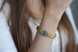 Crowned Evil Eye Charm Belt Bracelet