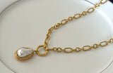 Irregular Pearl Chain Necklace