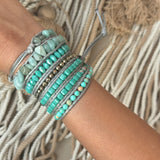 Caribbean Turquoise Beaded Wrap Bracelet