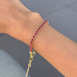 paperclip ruby tennis bracelet