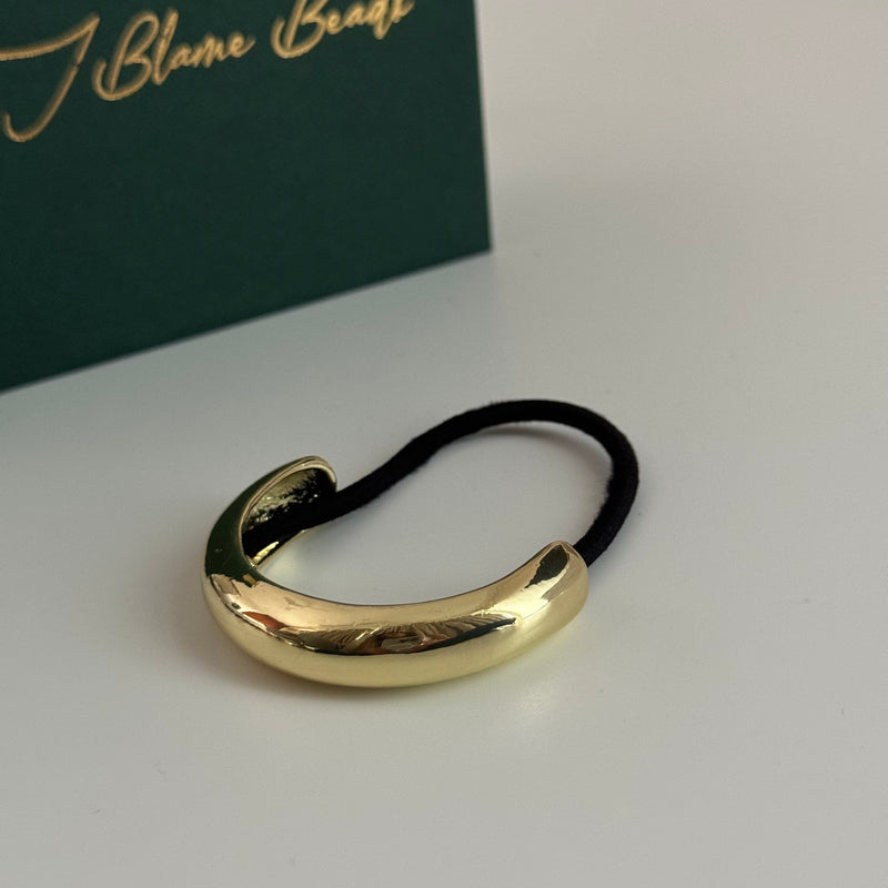 Gold Glossy Single Hair Cuff