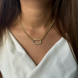 Studded Link Gold Chain Choker