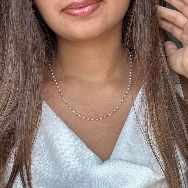 Dainty Pearl Layering Chain