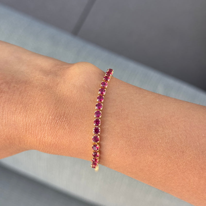 paperclip ruby tennis bracelet