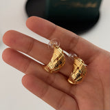 Gold Croissant Earrings