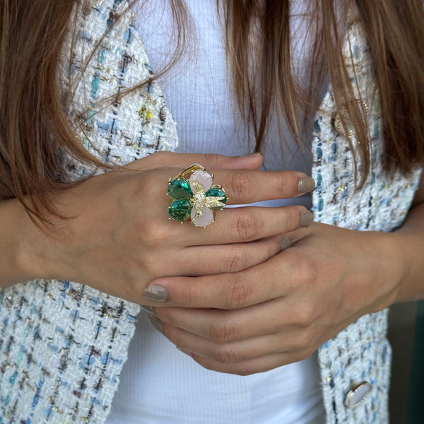 Flower Bird Ring