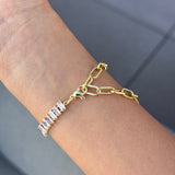 Paperclip Baguette Tennis Bracelet