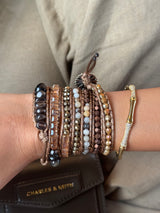 Champagne Beaded Wrap Bracelet