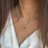 Sparkle Necklace with Heart Charm