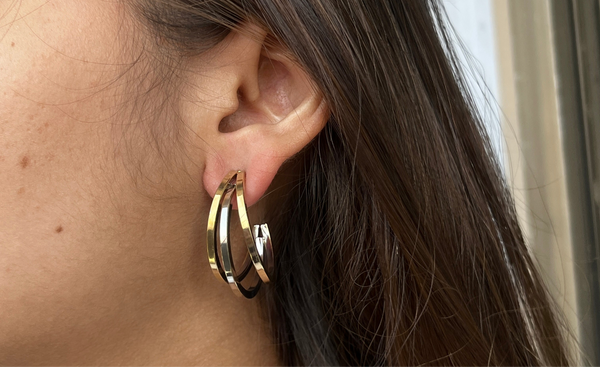 Dual Tone Trio Hoops