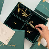 Curated Luxury Jewellery Box/Hamper - Set of 5 box/hamper - Luxe Shadow Edit - 4 jewellery pieces per box/hamper