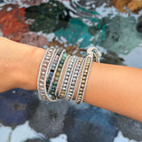 Twilight Grey Beaded Wrap Bracelet