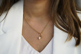 Dainty Knot Pearl Necklace