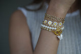 Sunshine Pearl Wrap Bracelet