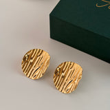 Gold Full Moon Earrings