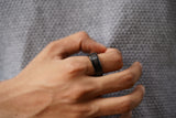 Black Carbon Fiber Ring