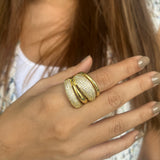 Studded Gold Layered Ring