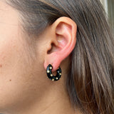 Black Sparkle Hoops