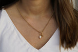 Dainty Knot Pearl Necklace