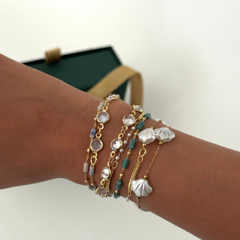 Shell Charm Wrap bracelet