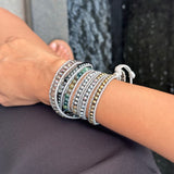 Twilight Grey Beaded Wrap Bracelet