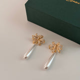 Bowknot Pearl Earrings