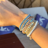 Blue Dunes Beaded Wrap Bracelet