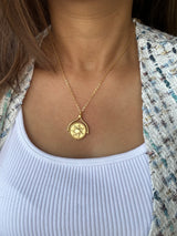 Gold Sun Moon Necklace