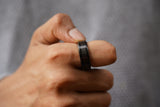 Black Carbon Fiber Ring