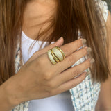 Studded Gold Layered Ring