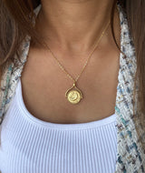 Gold Sun Moon Necklace