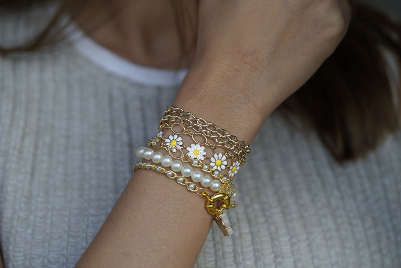 Sunshine Pearl Wrap Bracelet