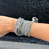 Twilight Grey Beaded Wrap Bracelet