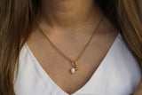 Dainty Knot Pearl Necklace