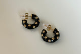 Black Sparkle Hoops